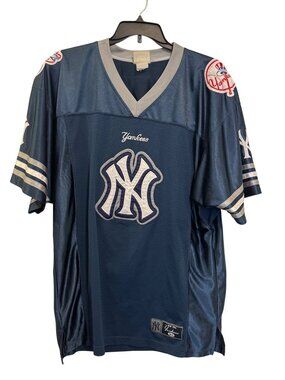 New York Yankees Navy Blue Lee Sport Jersey Mens Size XL